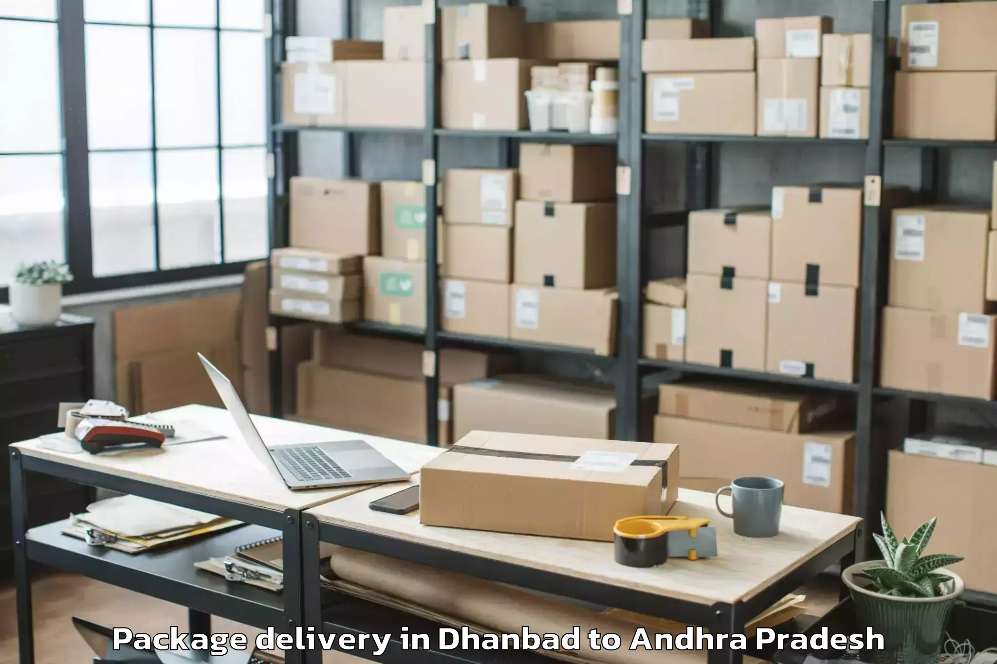 Trusted Dhanbad to Bantumilli Package Delivery